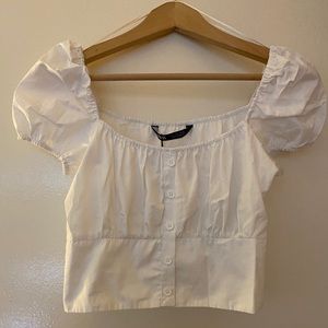 ZARA - White Crop Top